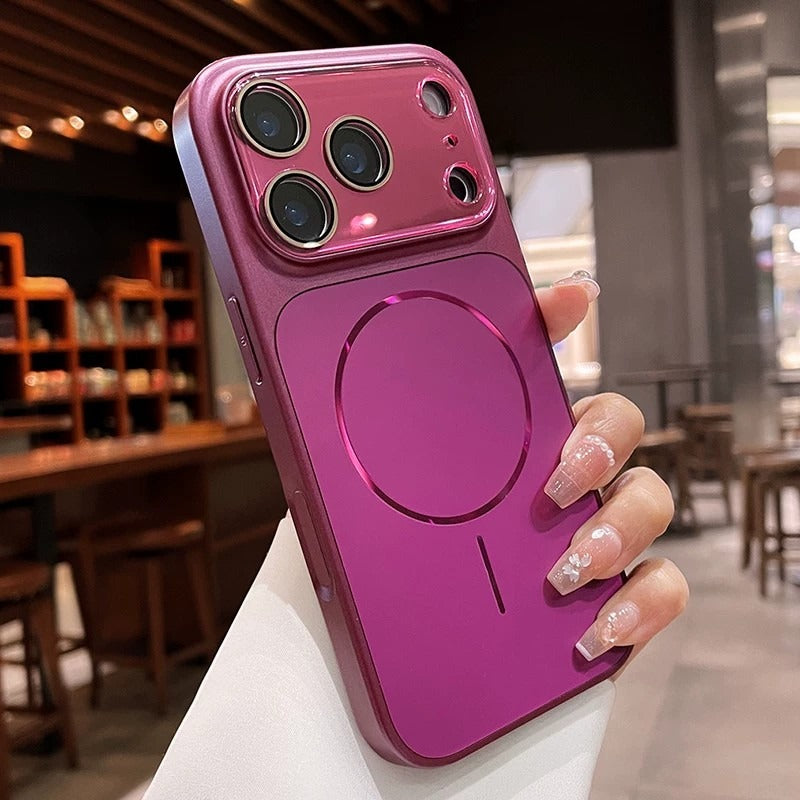 Streamer magnetic suction For iPhone 18promax mobile phone case New iPhone17 new color matte texture Strong magnetic adsorption 16pro with lens film All-inclusive 15 men's and women's cases Phone Accessories