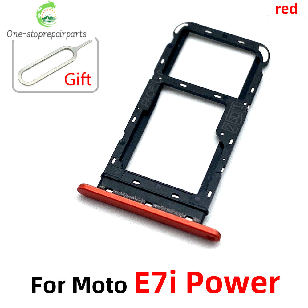 10Pcs/Lot, New For Motorola Moto E6 Play E6s E7 Plus E7i Power E20 E40 SIM Card Tray Slot Holder Adapter Accessories Motorola phone repair parts