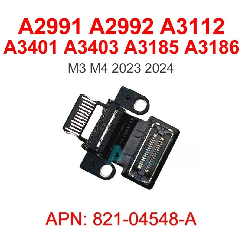 Type-C Power DC Jack Charger USB-C Connector For Macbook Pro  A2941 M2 2485 A2442 821-03084-A  A2992 A2991 A2681 A3113 A3240 A2992 A3112 A3401 A3403 A3185 A3186 A2941 821-03673-A 821-03668-03 821-04220-A 821-04215-01 DC Charging Port Macbook repair p