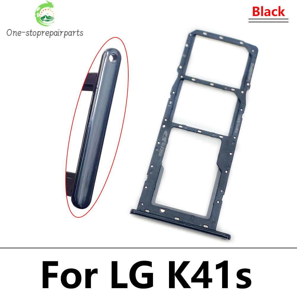 New SIM Card Tray Slot Holder Adapter Accessories For LG K22 K42 K52 K62 K41S K51 K61 K40s K12 Plus Replacement Parts  LG phone repair parts