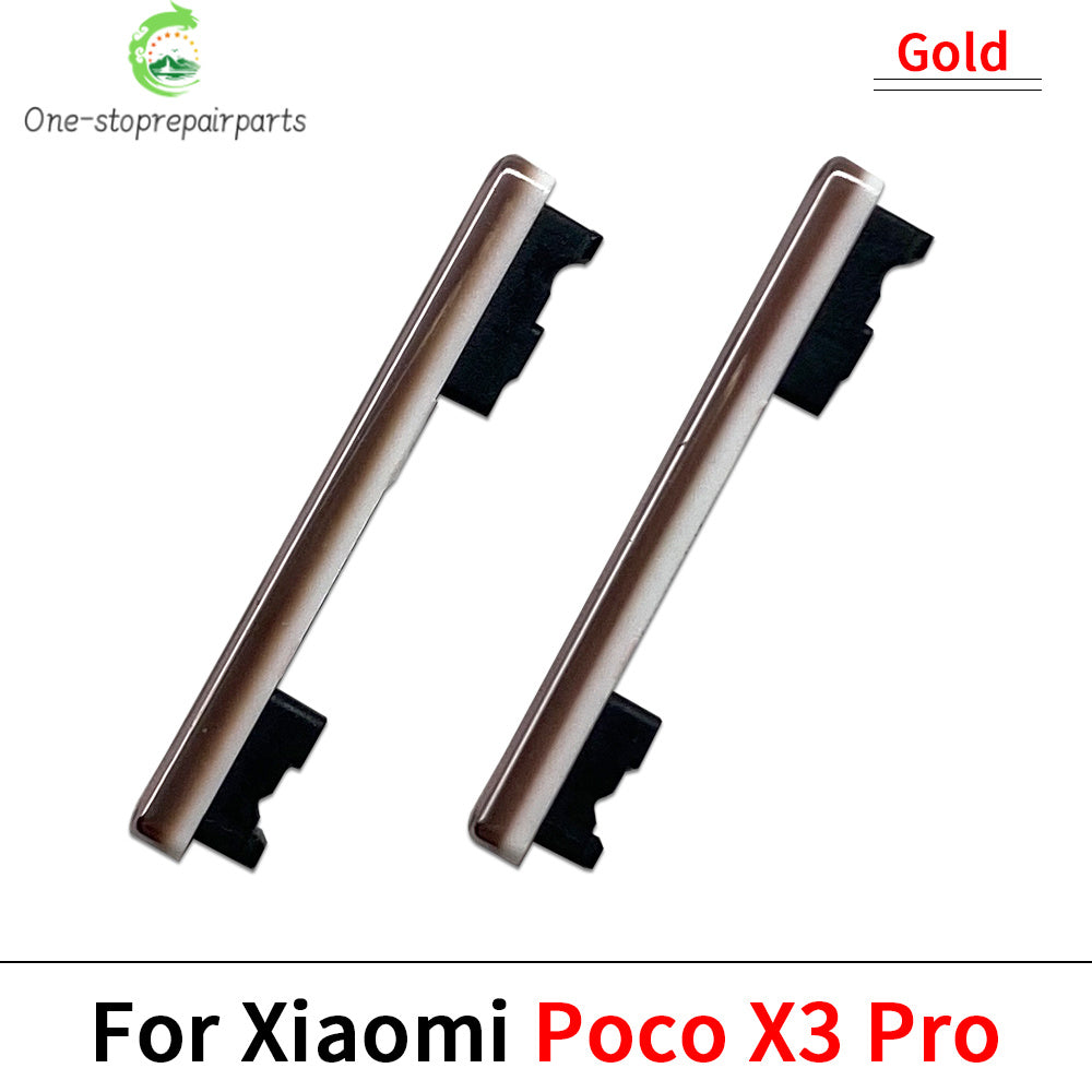 10Pcs, Side Power Button + Volume Side Button For Xiaomi Mi Poco X3 Pro GT M3  Xiaomi  Xiao mi phone repair parts