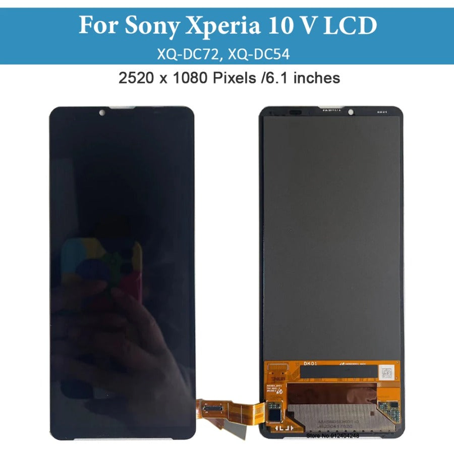 6.1" Original OLED For Sony Xperia 10 V  XQ-DC54 XQ--DC72 LCD Display Touch Screen Digitizer Assembly For Sony x10 V LCD Repair Parts Replacement Sony phone repair parts
