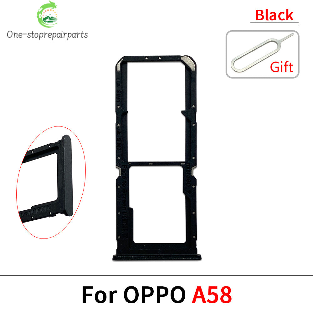 10Pcs, SIM Card Tray Slot Holder For OPPO A52 A53 A54 A55 A57 A58 4G 2022 Replacement Parts OPPO phone repair parts