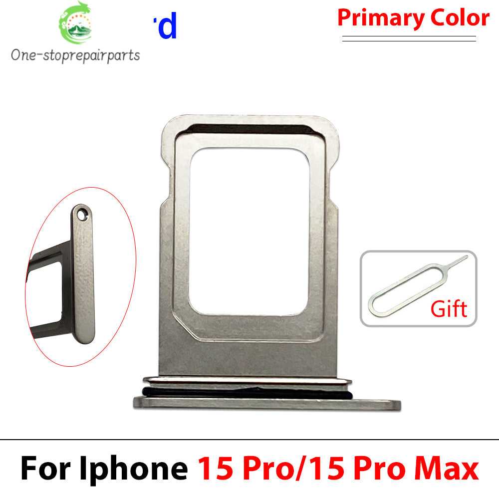 10Pcs, Dual SIM & Single SIM Card Slot SD Card Tray Holder Adapter For iPhone 15 Pro Max Plus iPhone phone repair parts