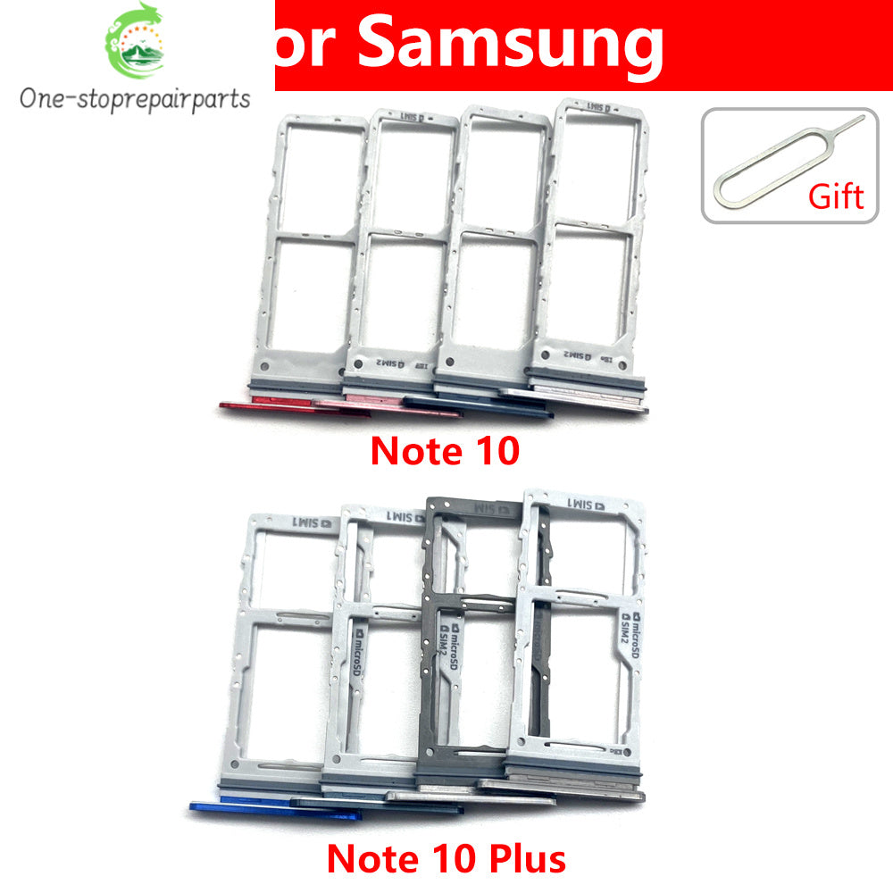 New Sim Card Tray Reader Socket Slot Holder For Samsung Note 10 Plus Lite / Note 20 Ultra Dual SIM Replacement Part Samsung phone repair parts