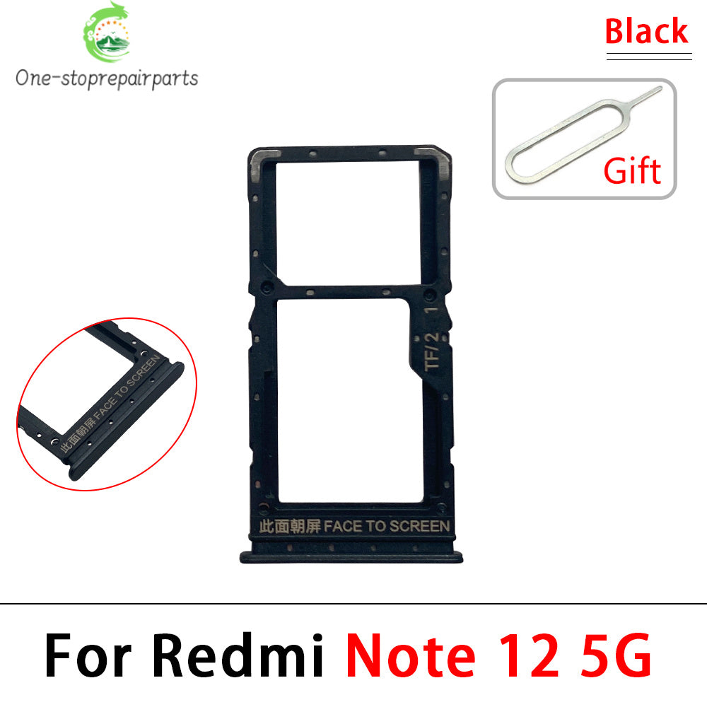 10Pcs, Micro Nano SIM Card Holder Tray Slot Holder Adapter Socket For Xiaomi Redmi Note 12 12s Pro Plus 4G 5G  Xiaomi  Xiao mi phone repair parts