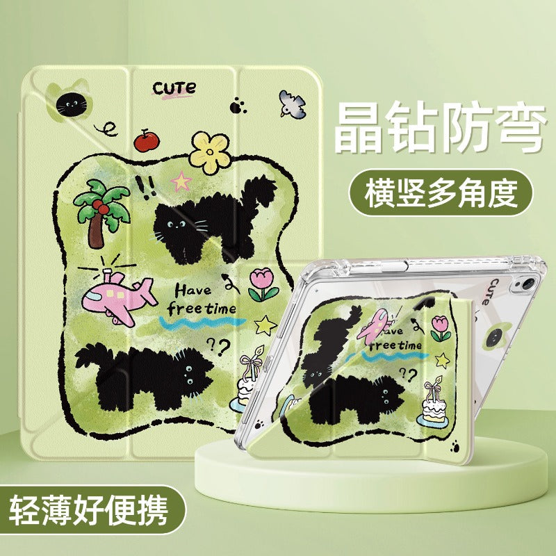 For 2026 new huawei matepad115s protective case air12 tablet cover 11.5 with pen slot pro12.2 magnetic buckle se10.4 For glory x10 anti-drop 9/8 cheese cat Tablet Accessories