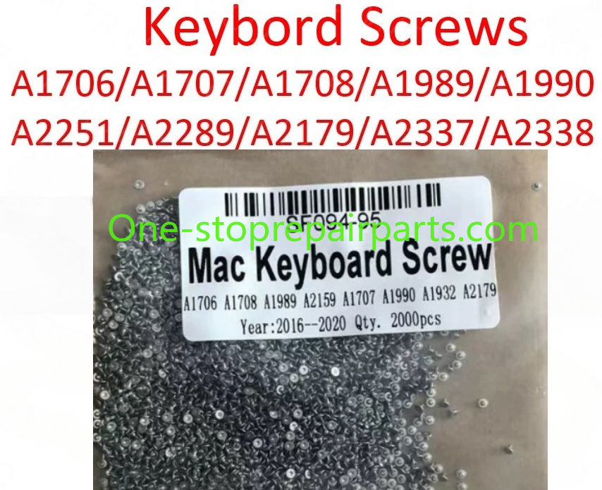 100Pcs/Bag Keyboard Screw A1706 A1707 A1708 A1989 A1990 A2159 A2251 A2289 A2179 A2337 A2338 for Macbook Pro Retina 13" 15" Macbook repair parts