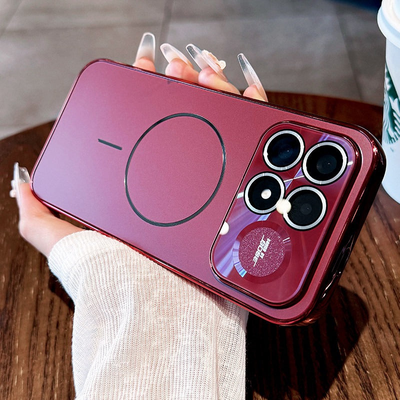 Laser thin ring For Redmi K100pro mobile phone case New k90 pro max integrated lens film all-inclusive protective case k80pro electroplated acrylic backplane case Phone Accessories