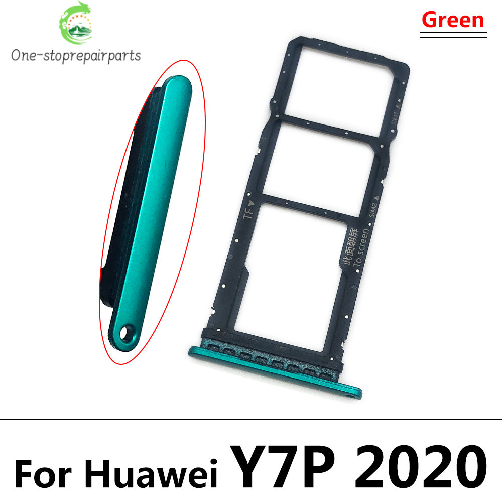 10Pcs/Lot, New For Huawei Y6 Y7P Y8P 2020 Y9 Prime 2019 SIM Card Tray Slot Holder Repairing Parts Huawei phone repair parts