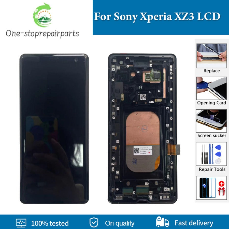 6.0"AMOLED For Sony Xperia XZ3 LCD Display With Burn-shadow With Frame H9436 H8416 H9493 Touch Screen Digitizer Assembly Replace Sony phone repair parts