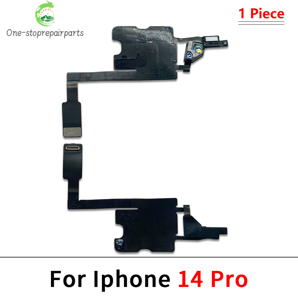 10Pcs, Earpiece Proximity Light Sensor Face Recognition Function Ribbon Flex Cable For IPhone 13 14 15 16 17 Pro Max Plus Mini iPhone phone repair parts