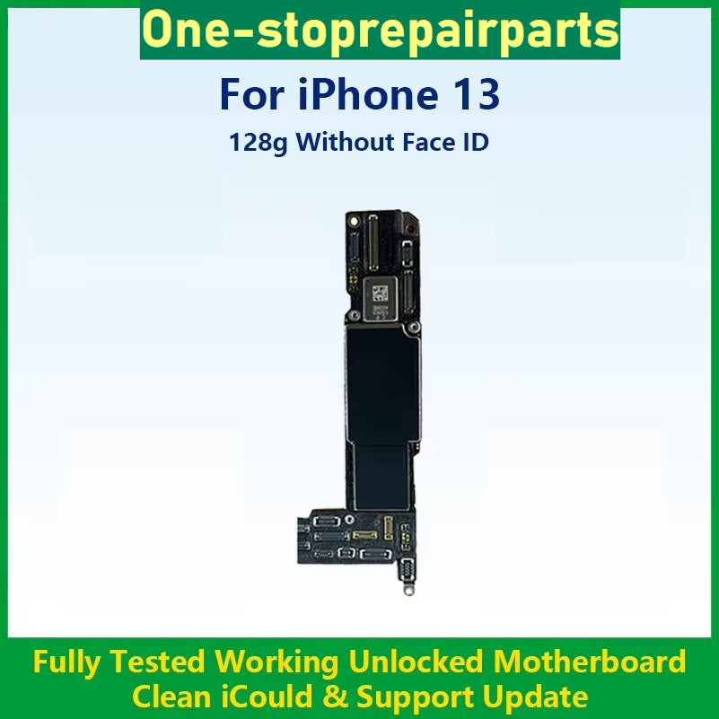 Fully Tested Authentic Motherboard For iPhone 13 Pro Max 128g/256g Unlocked Mainboard With Face ID Cleaned iCloud Fast Shipping iPhone phone repair parts