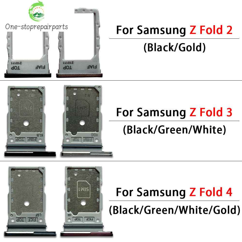 New For Samsung Z Fold 2 3 4 5 6 F916 F926 F936 F946 Micro Nano SIM Card Holder Tray Slot Holder Adapter Socket Samsung phone repair parts