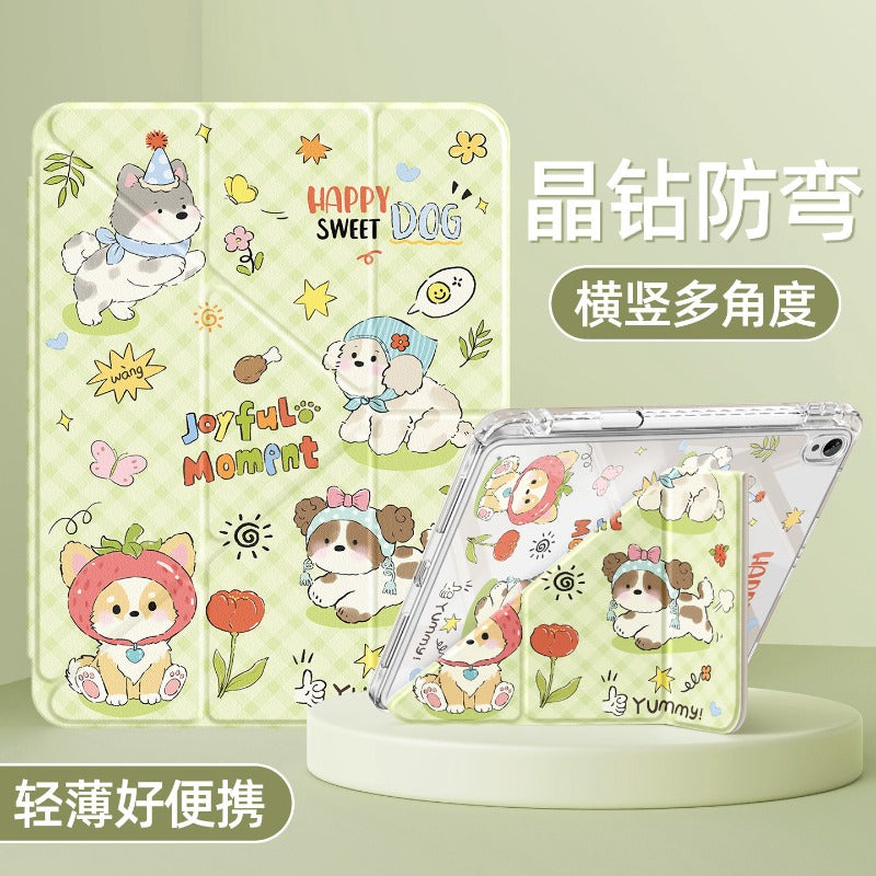For Huawei matepad11.5 protective case air12 flat case acrylic 2026 new 115s buckle pro12.2 inch transparent 2023 with pen slot se10.4 soft light version Apple Rabbit Tablet Accessories