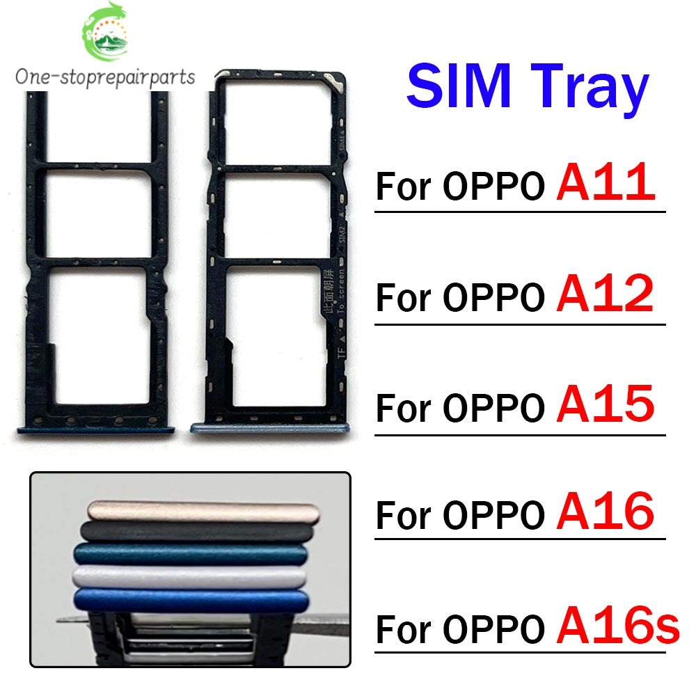 New For OPPO A11 A12 A15 A16 A16s Micro Nano SIM Card Holder Tray Slot Holder Adapter Socket OPPO phone repair parts