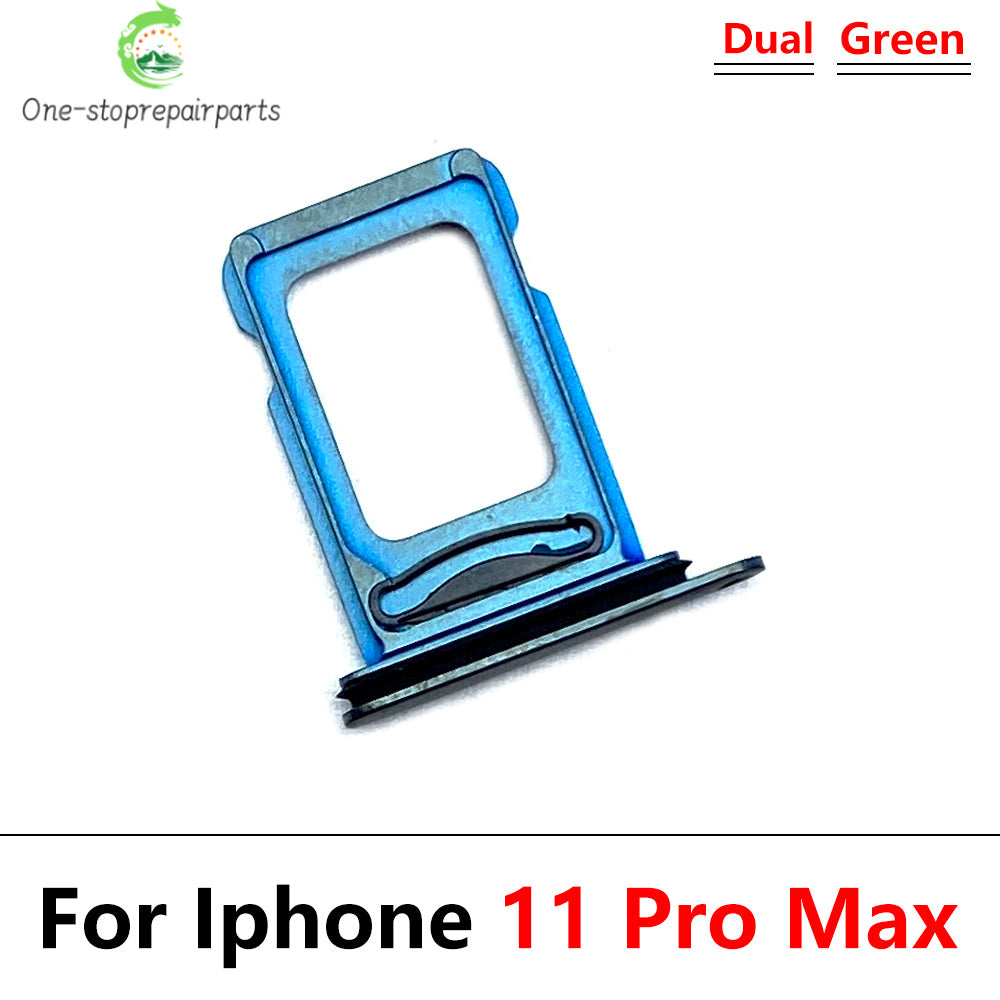 New For iPhone 11 Pro 11Pro Max Dual SIM Card Tray Slot Holder Adapter Accessories iPhone phone repair parts