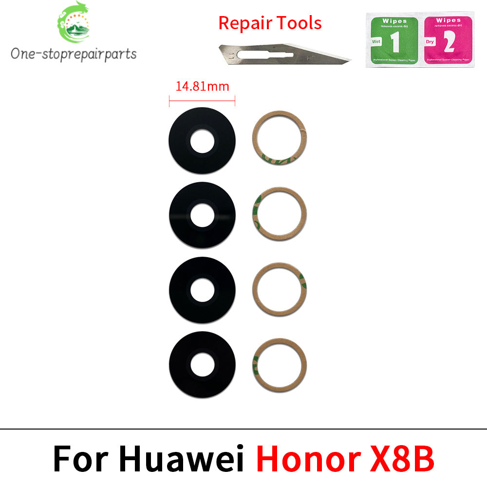 Camera Glass For Huawei Honor X5 X6 X6s X6A X6B X7 X7A X7B X8 X8A X8B X9 X9A X9B 4G 5G Rear Back Camera glass Lens With Adhesive Huawei phone repair parts