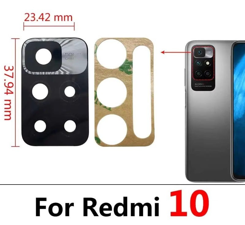 Rear Camera Glass Lens For Xiaomi Redmi 6 6A 7 7A 8 8A 9 9A 9C 9T 10 10A 10C 12 12C 13 13C 4G 5G Camera Glass Replacement Parts Xiaomi  Xiao mi phone repair parts