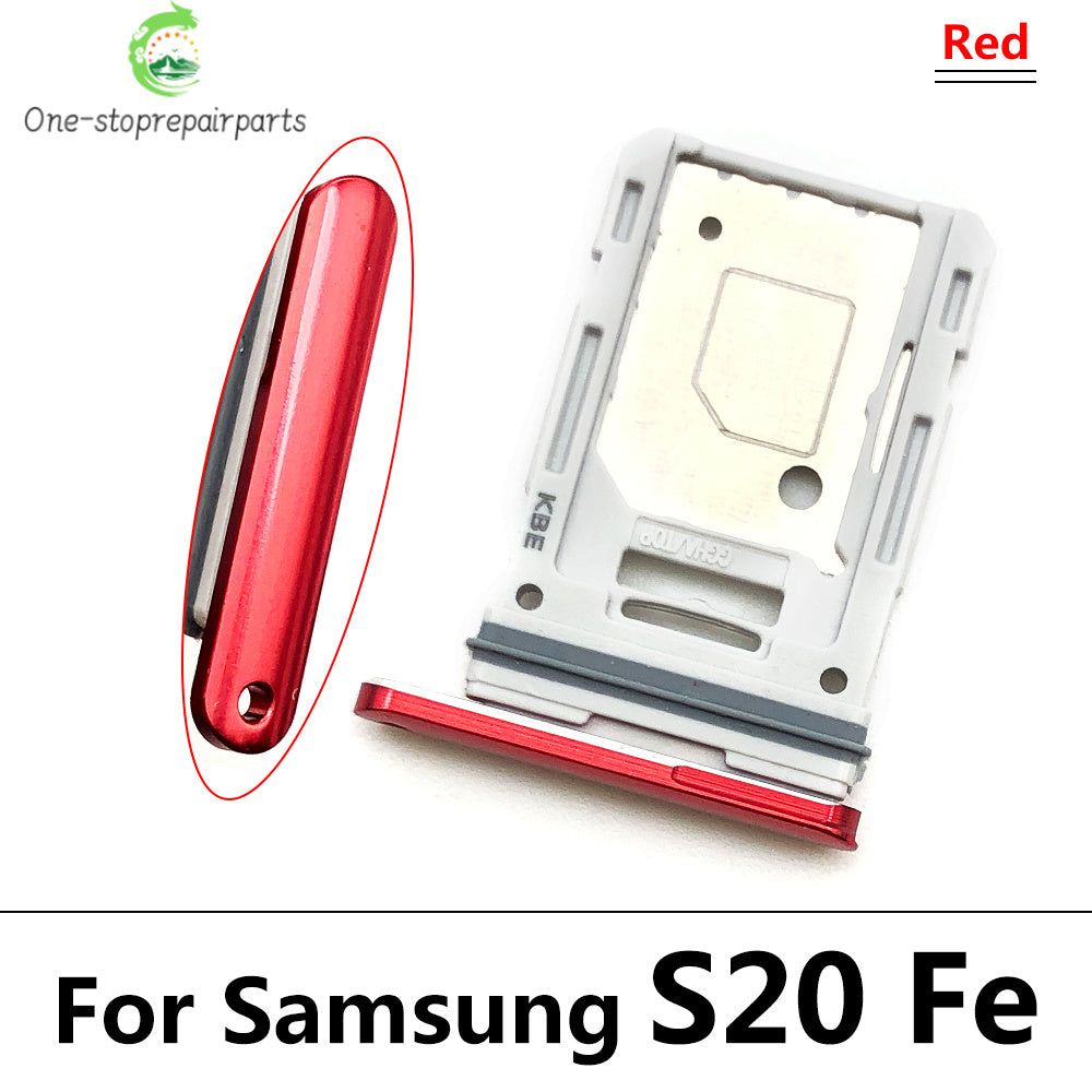 New For Samsung S21 S20 Plus Ultra Fe Dual SIM Card Slot SD Card Tray Holder Adapter Replacement Spare Parts Samsung phone repair parts