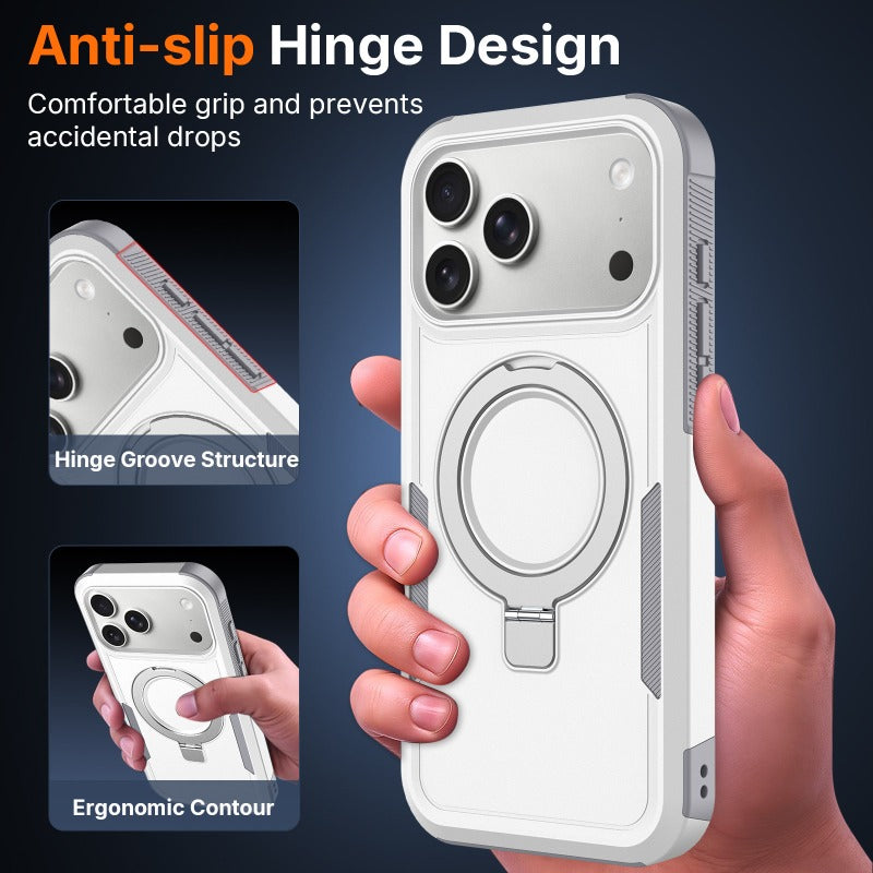 New magnetic bracket mobile phone case for iPhone iphone18promax mobile phone case 16/17 anti-drop advanced 15 bracket 14Pro mech hard case Phone accessories