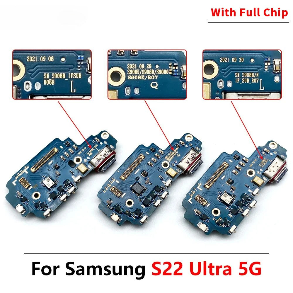 USB Charging Board Port Dock Charger Connector Flex Cable For Samsung S22 Plus Ultra 5G S908B S901B S906B Samsung phone repair parts