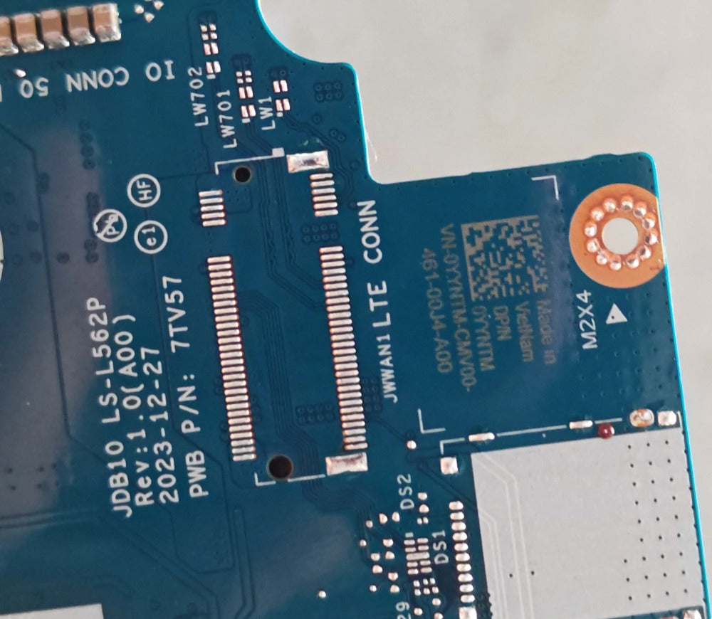 USB I/O Daughterboard 0HDF6K for Dell Chromebook 3120 Right WWAN/USB IO Board LS-L562P YYNTM 7TV57 0YYNTM