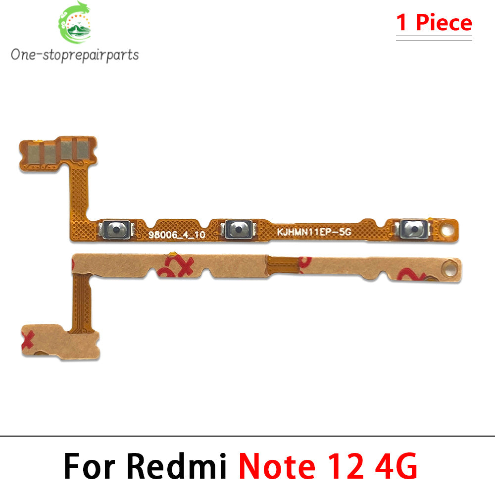 Power On Off Volume Side Button Key Flex Cable For Xiaomi Redmi Note 10 10s 11 11s 11T 11E 12 12s 13 Pro Plus 4G 5G　  Xiaomi  Xiao mi phone repair parts