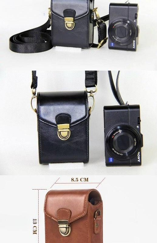 Card machine digital camera bag for Canon Sony Nikon Samsung Panasonic Fuji Olympus leather case Digital camera accessories