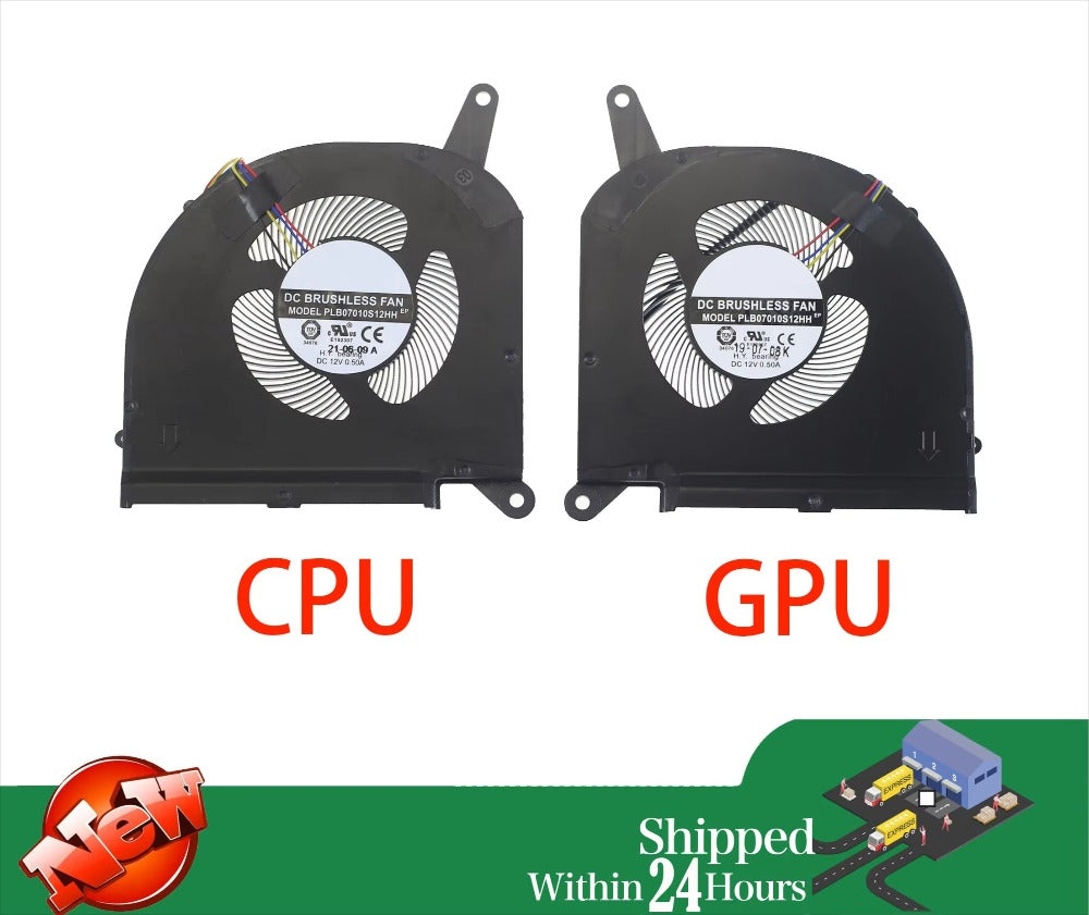 Laptop CPU GPU Cooling Fan PLB07010S12HH DC12V 0.50A 4Pin for Gigabyte Aorus 15G 15P 17G XC XB RX7G Gigabyte laptop repair parts