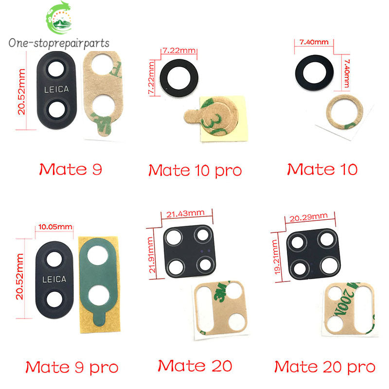 Back Rear Camera Glass Lens For Huawei Mate 10 20 30 40 50 lite Pro Glass With Sticker Glue Huawei phone repair parts