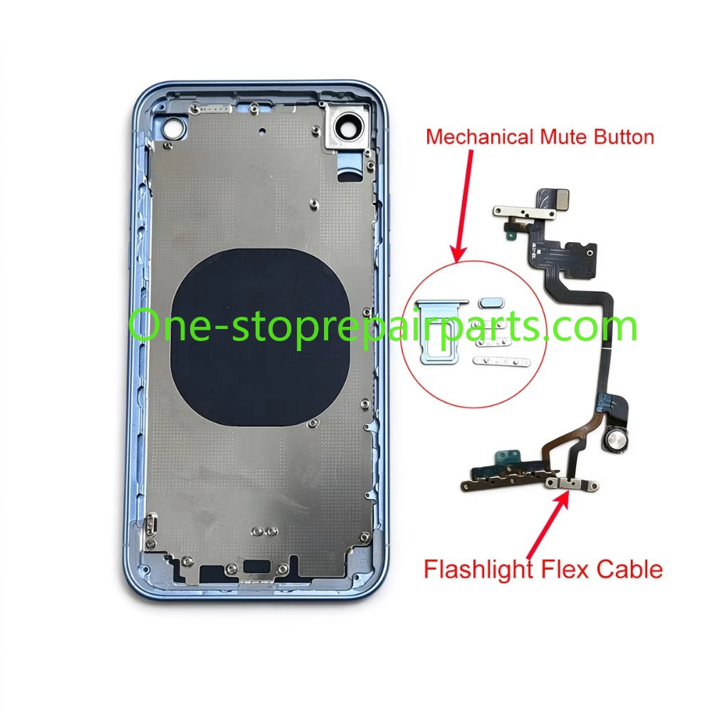 DIY Retrofit Housing Kit For iPhone XR/11 18 Pro Style Assembly With Frame, Flex Cable, Side Keys & Matching Phone Case iPhone phone repair parts