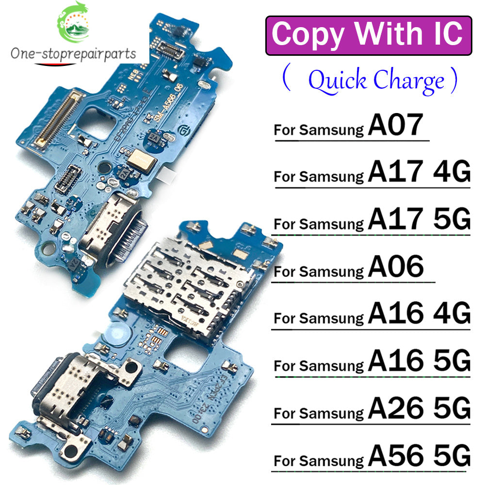 10Pcs, USB Charger Dock Connector Charging Port Microphone Flex Cable  For Samsung A06 A16 A26 A56 A07 A17 A37 A57 4G 5G Samsung phone repair parts