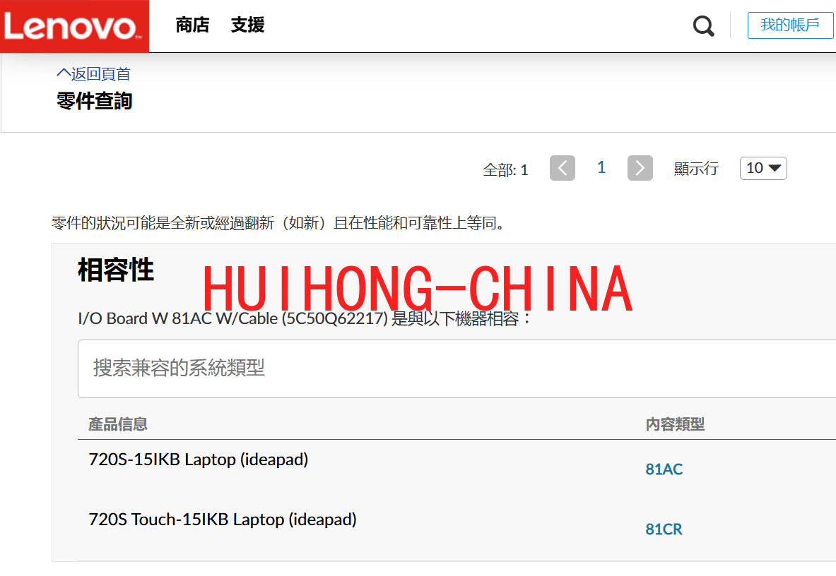 Lenovo ideapad 720S-15IKB I/O board USB small board 5C50Q62217