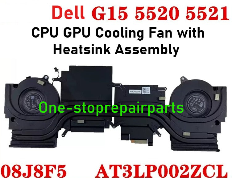 CPU GPU Cooling Fan Heastsink Assemble For Dell G15 5510 5511 5515 5520 5521 5525 Radiator Fan Module 0JPVVG 05YW78 0CD2W3 0C6FY4 060XK7 08J8F5 0Y5MJD 0XF50C 0G7V1F 01FM26 0V1KC2 Dell laptop repair parts