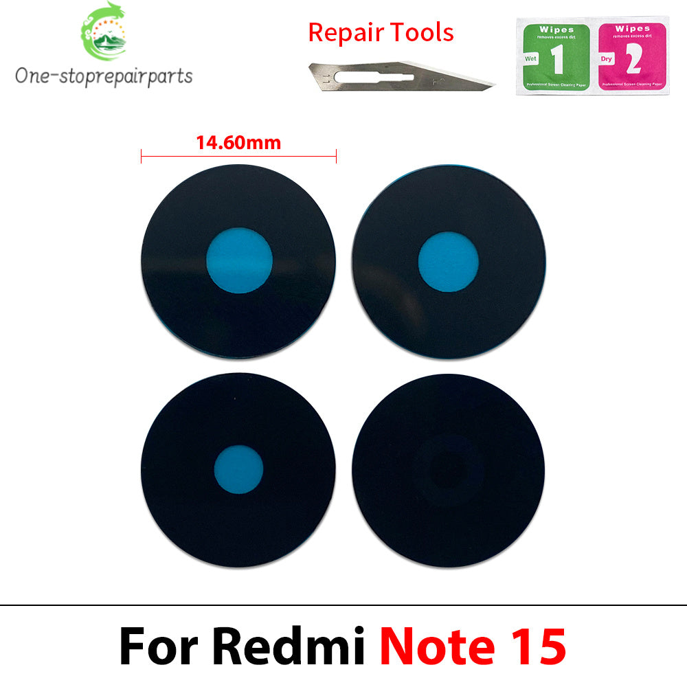Rear Back Camera Glass Lens For Xiaomi Redmi Note 14 15 Pro Plus 4G 5G With Adhesive Sticker  Xiaomi  Xiao mi phone repair parts