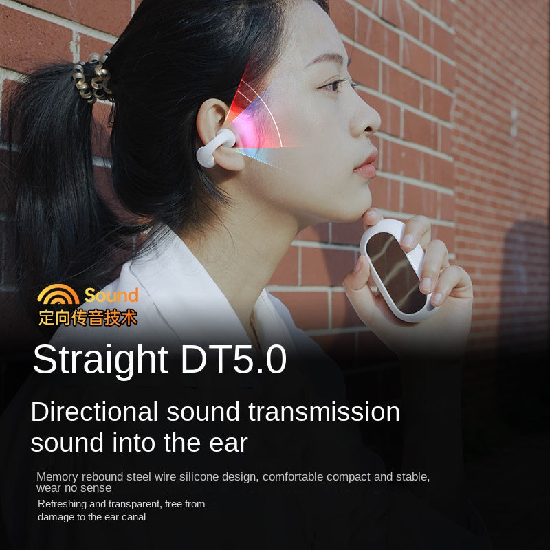 Accessories S03 directional sound transmission soft silicone ear clip Bluetooth headset, super good sound quality and long battery life