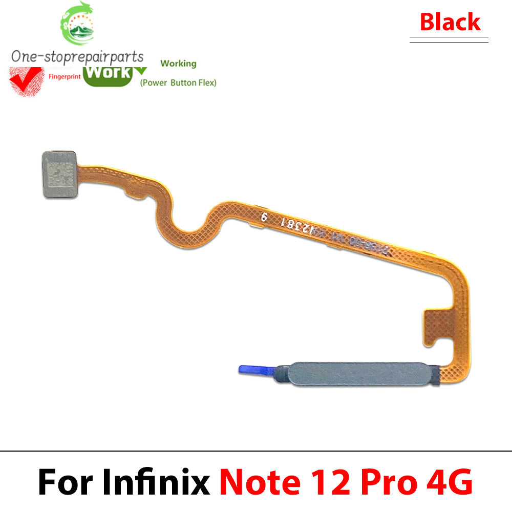 Fingerprint Home Button Fingerprint Menu Return Key Recognition Sensor Flex Cable For infinix Note 10 12 Pro 4G 5G  infinix phone repair parts