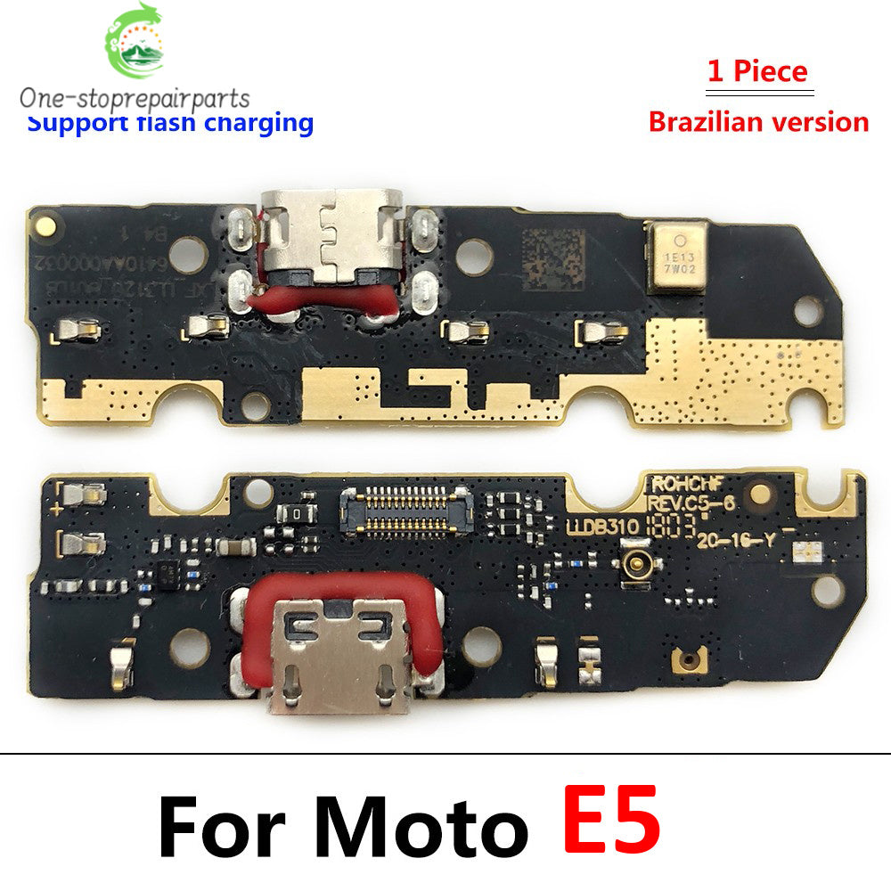 10Pcs，USB Charger Charging Dock Port Connector Flex Cable For Moto E5 E6 E6i E6s E7i E7 Plus Power Play E20 E30 E13 E14 E22 E32 Motorola phone repair parts