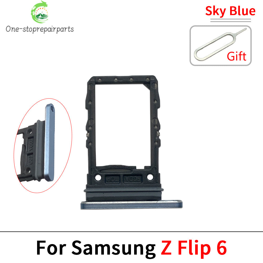 10Pcs/Lot, New For Samsung Z Flip 2 3 4 5 6 5G F711 F721 F731 F741 SIM Card Tray Slot Holder Adapter Accessories Samsung phone repair parts
