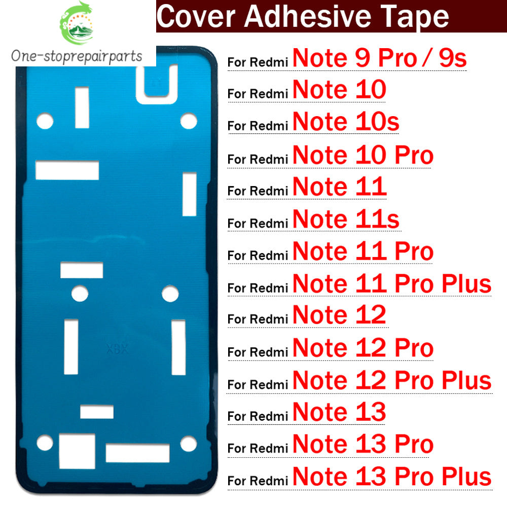 New For Xiaomi Redmi Note 9 9s 10 10s 11 11s 12 13 Pro Plus 4G 5G Adhesive Sticker Back Housing Battery Cover Glue Tape Xiaomi  Xiao mi phone repair parts