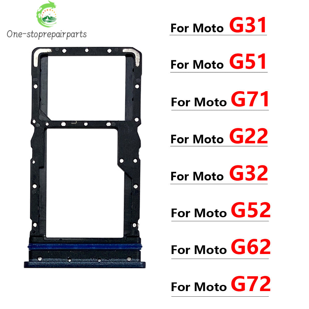 New For Motorola Moto G31 G51 G22 G32 G52 G62 G72 G71 SIM Card Slot SD Card Tray Holder Adapter Motorola phone repair parts