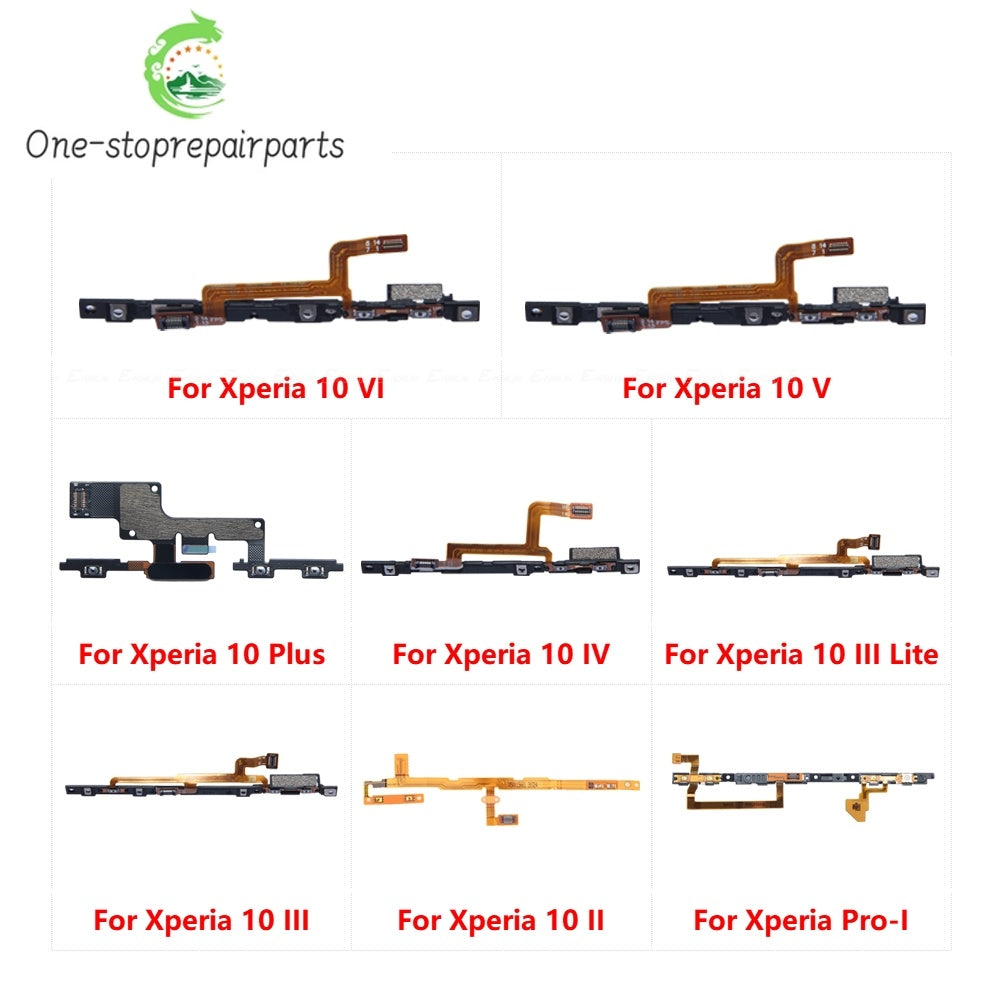 Switch Power ON OFF Key Mute Silent Volume Button Ribbon Flex Cable Parts For Sony Xperia Pro I 10 II III Lite Plus V VI Sony phone repair parts