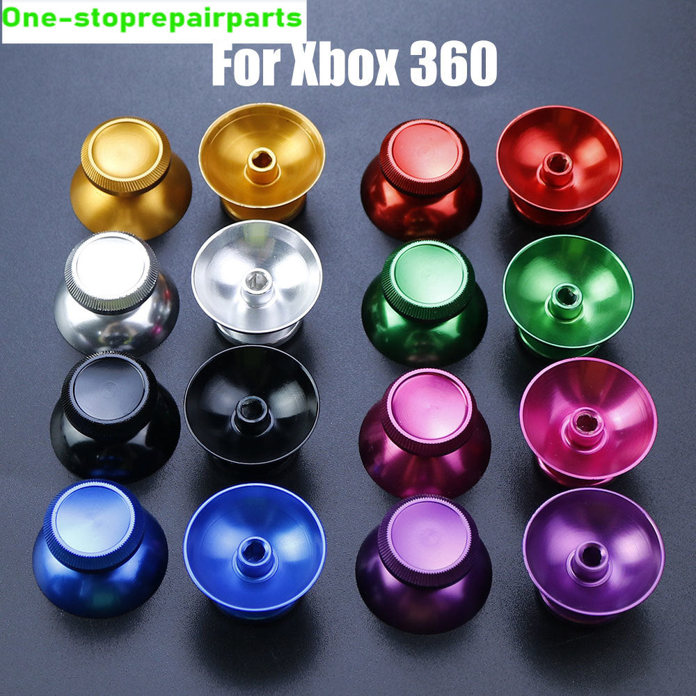 For Xbox 360 Controller 1Pair Aluminum Metal 3D  Analog Joystick Caps Thumb Stick Grip Cap Gamepad Rocker Button Game console repair parts