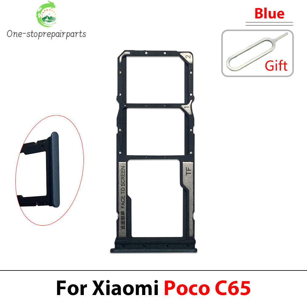 New SIM Card Slot SD Card Tray Holder Adapter For Xiaomi Poco C40 C65 C75 Repair Parts  Xiaomi  Xiao mi phone repair parts