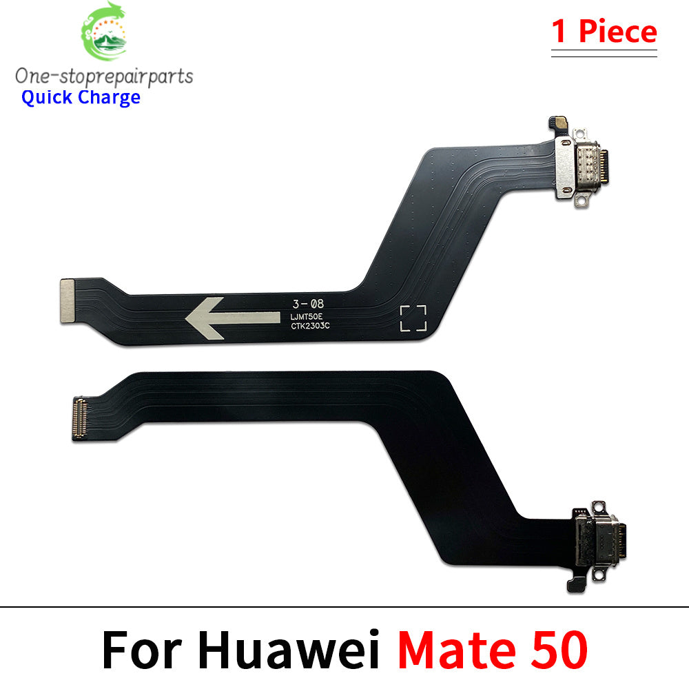 New USB Charging Port Charger Board Flex Cable For Huawei P50 Mate 50 Pro Dock Connector With Microphone Huawei phone repair parts