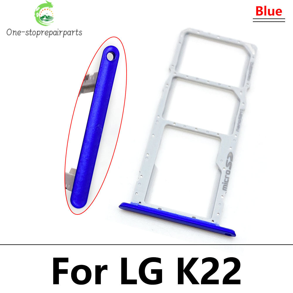 New SIM Card Tray Slot Holder Adapter Accessories For LG K22 K42 K52 K62 K41S K51 K61 K40s K12 Plus Replacement Parts  LG phone repair parts