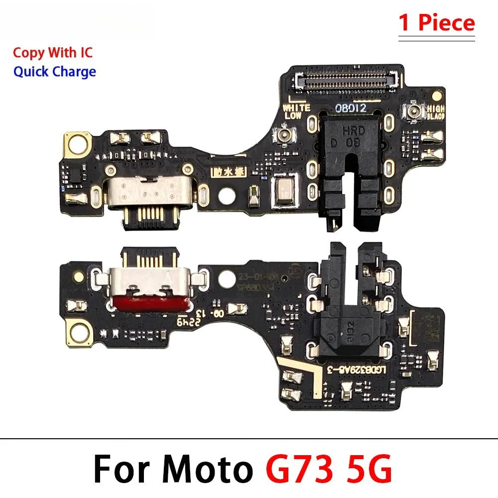 32Pcs, USB Charge Port Connector Charging Board Flex Cable For Moto G22 G32 G42 G52 G62 G72 G13 G23 G53 G73 G04 G14 G24 G34 5G Motorola phone repair parts