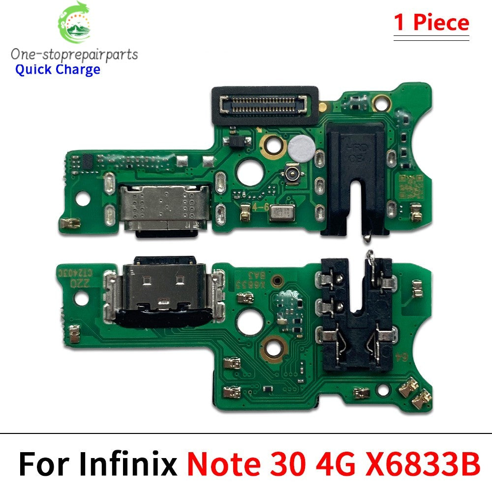 USB Charger Dock Connector Charging Port Microphone Flex Cable For infinix Note 30 30i 40 40X 50 50X Pro Plus VIP 4G 5G  infinix phone repair parts