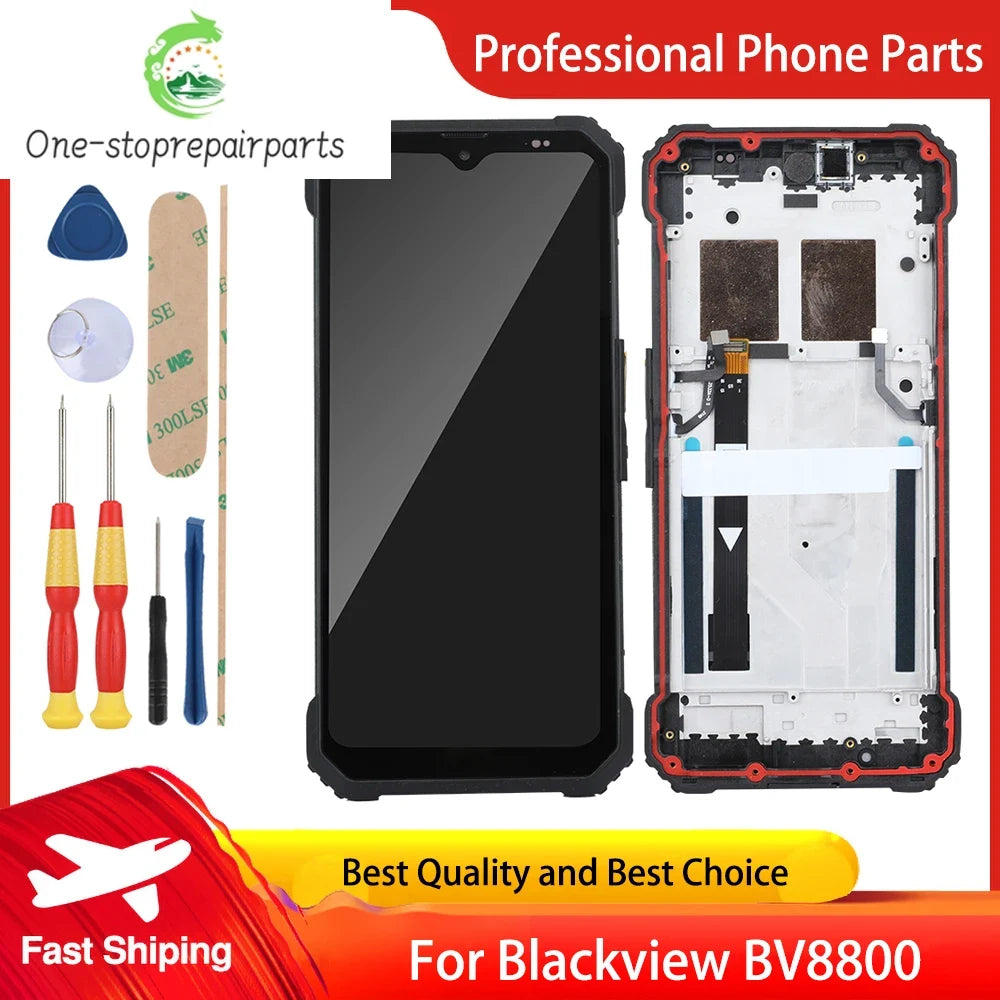 New Original Touch Screen 6.58 Inch for Blackview BL8800 Pro BV8800 2400x1080 LCD Display Digitizer Assembly with Frame and Tool Blackview phone repair parts